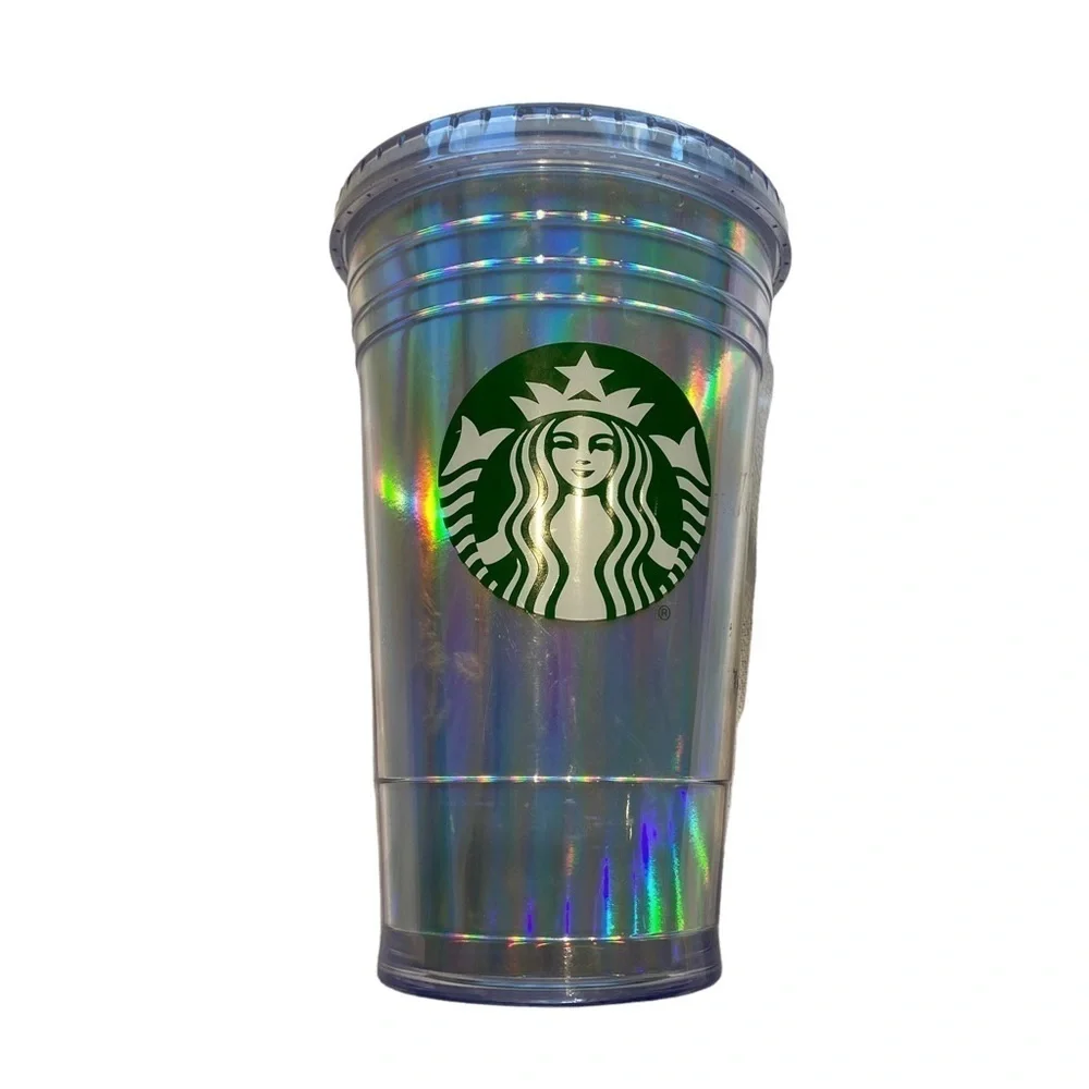 Starbucks  16oz Holographic‎ Tumbler & Straw